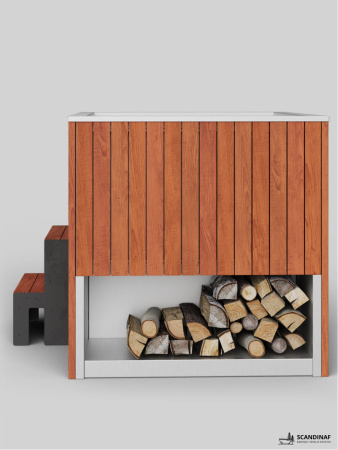 Ледяная купель Scandinaf Arctic 140R, 1-2 чел., AISI 304, морёный дуб