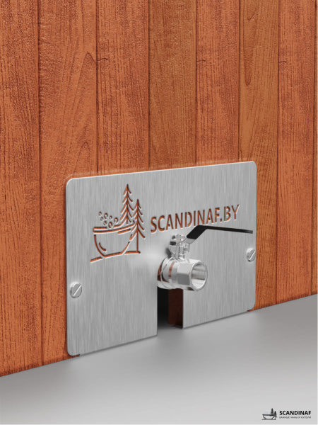 Ледяная купель Scandinaf Arctic 140RR, 1-2 чел., AISI 304, морёный дуб
