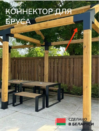 Коннектор для бруса, опора для бруса SCANDINAF QUATRO 30 150х150